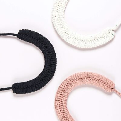 Woven Necklace Kit - Blush, Black and Rainbow Dust