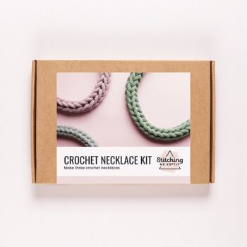 Kit Collier Crochet - Avocat, Blush et Gris Clair 3