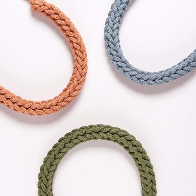 Crochet Necklace Kit - Avocado, Steel and Terracotta
