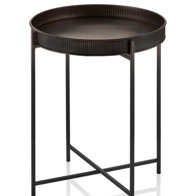 Table d'appoint ronde noire