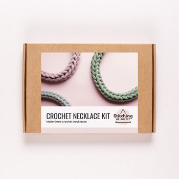 Kit Collier Crochet - Moutarde, Terre Cuite et Pétrole 3
