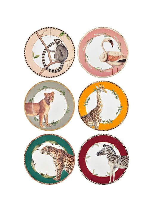 Amazonico Collection Porcelain Side Plates (Set of 6)