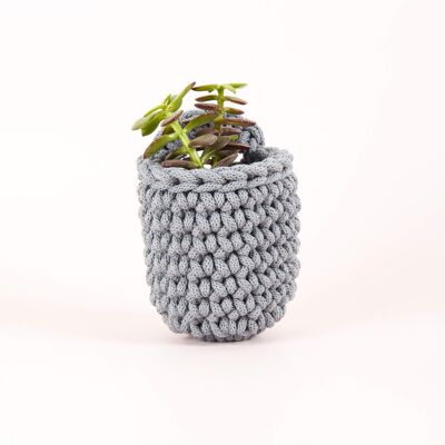 Easy Peasy Crochet Pot Kit - Steel Grey