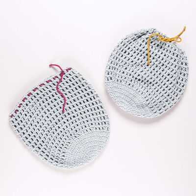 Fruit & Veg Pouch Pair Kit - Light Grey