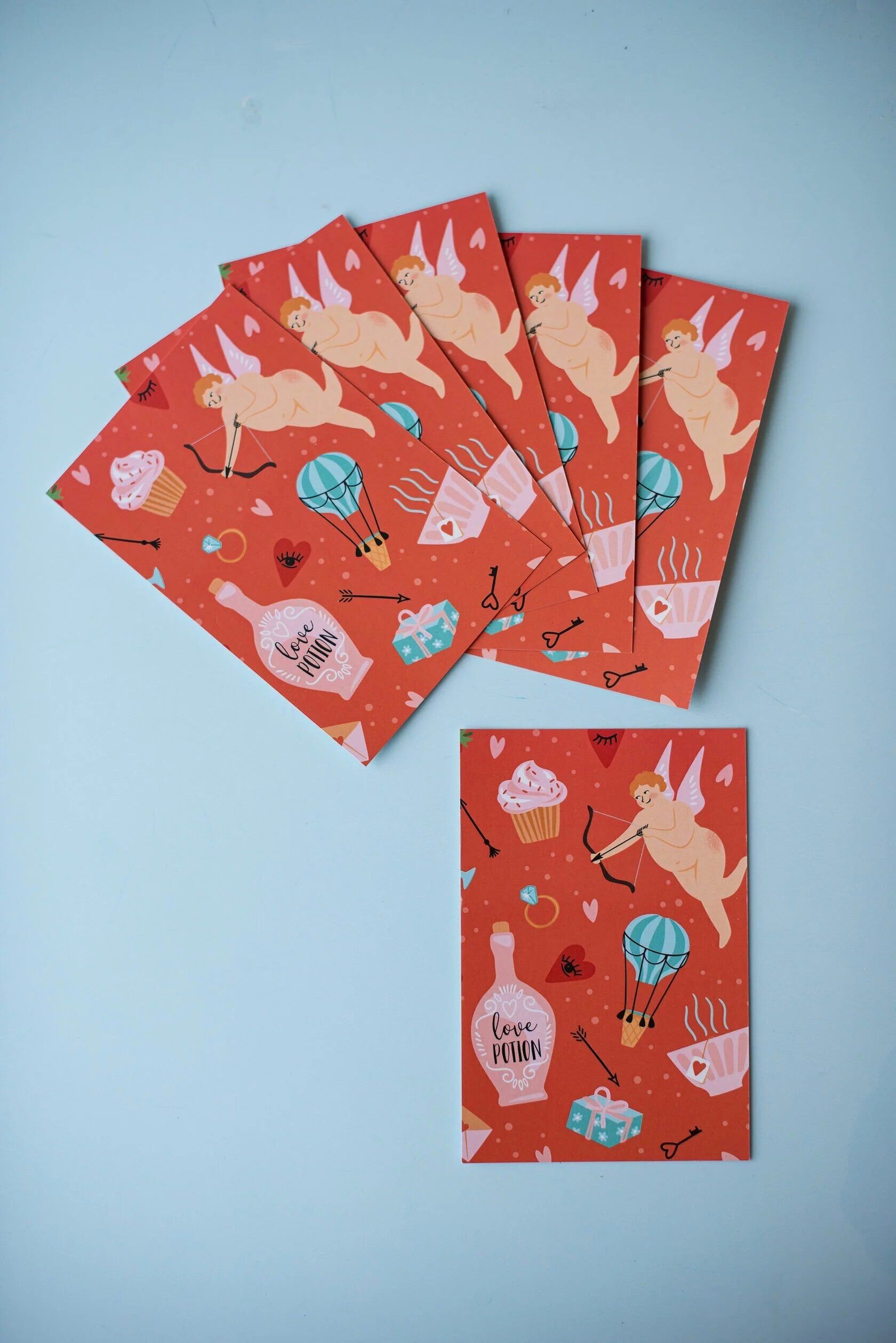 Tarjeta de felicitación 10x15 cm 'Patrón de amor nº 187'