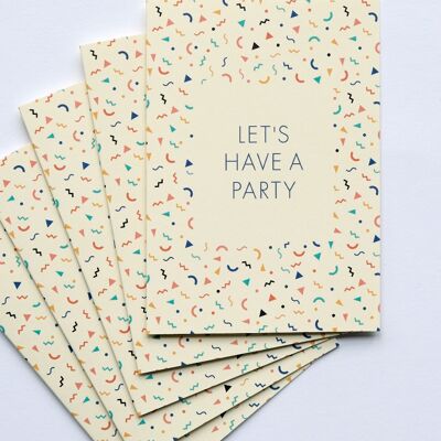 Invitation Cards Set Party Patterns, with Envelope