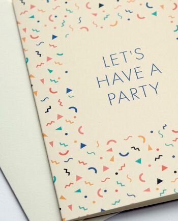 Ensemble de cartes d'invitation Motifs de fête, avec enveloppe 3