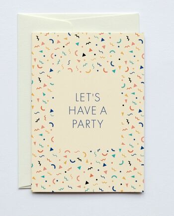 Ensemble de cartes d'invitation Motifs de fête, avec enveloppe 4
