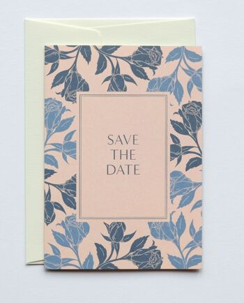 Save The Date Cards Set Roses, avec enveloppe 4
