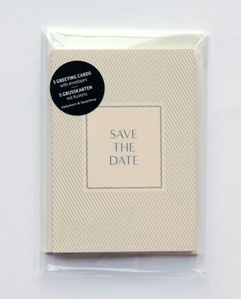 Save The Date Cards Set Fine Lines, avec enveloppe 2