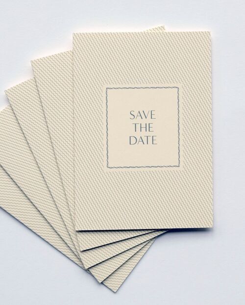 Save The Date Karten Set Fine Lines, mit Umschlag