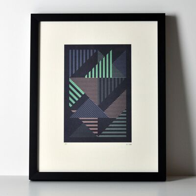 Art print Aligned Blue