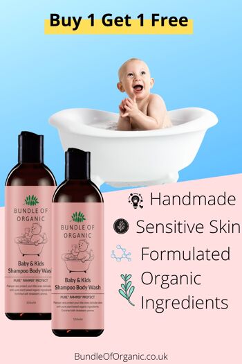 Nettoyant pour le corps à la fraise pour bébés et enfants 200 ml 2