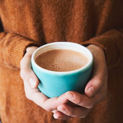 CHOCOLATE CALIENTE 60% CON LECHE DE COCO.DEL GRANO A LA TAZA