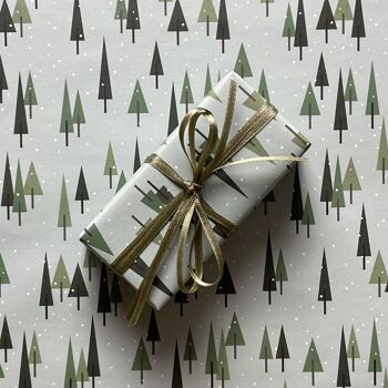 Papier cadeau Forêt enneigée 3