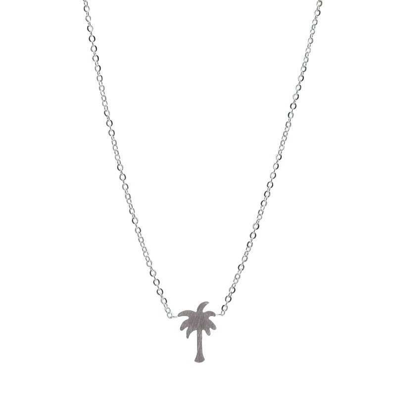 Ciondolo minimale in argento con palma