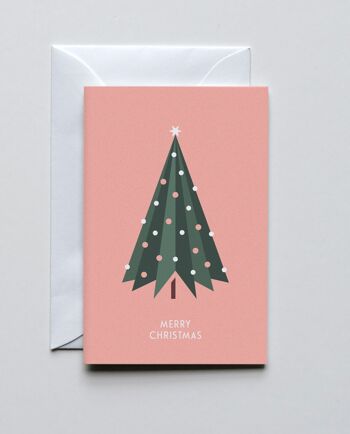 Petite carte de Noël Pretty Tree, avec enveloppe