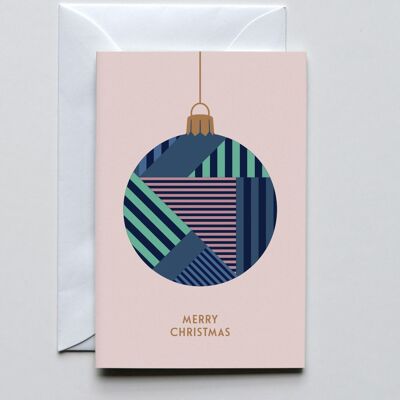 Petite carte de Noël X-Mas Bauble, avec enveloppe