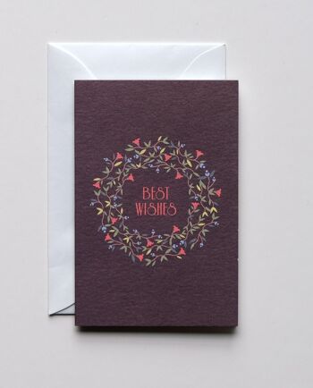Petite carte de voeux Best Wishes, avec enveloppe 1