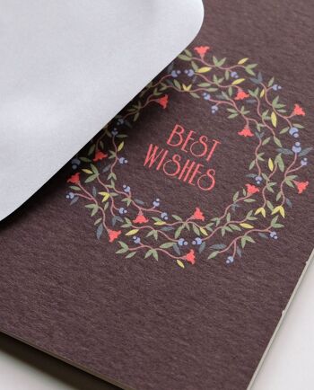 Petite carte de voeux Best Wishes, avec enveloppe 2