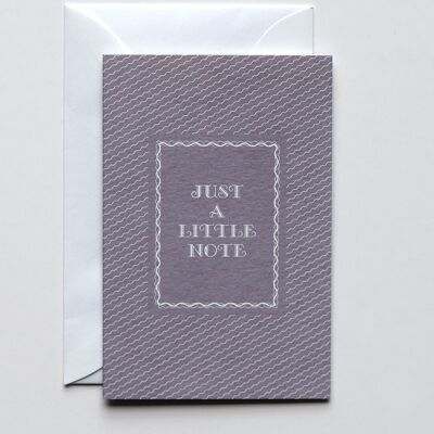 Small Greeting Card Double Framed Grey, with Envelope