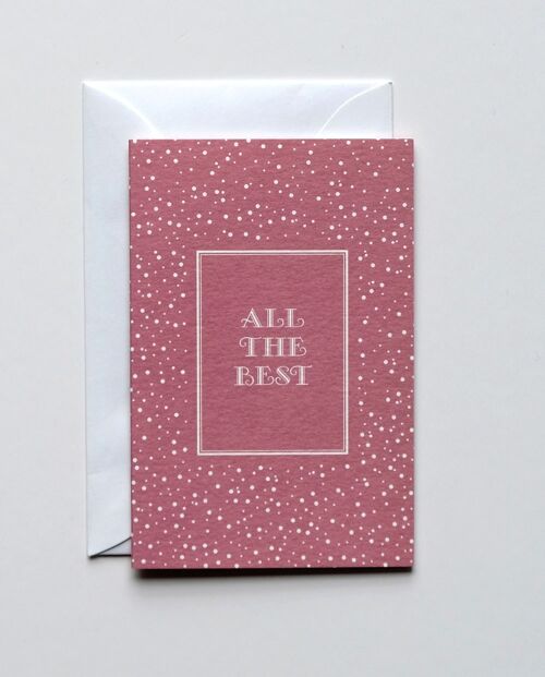 Kleine Grußkarte Double Framed Rosé, mit Umschlag
