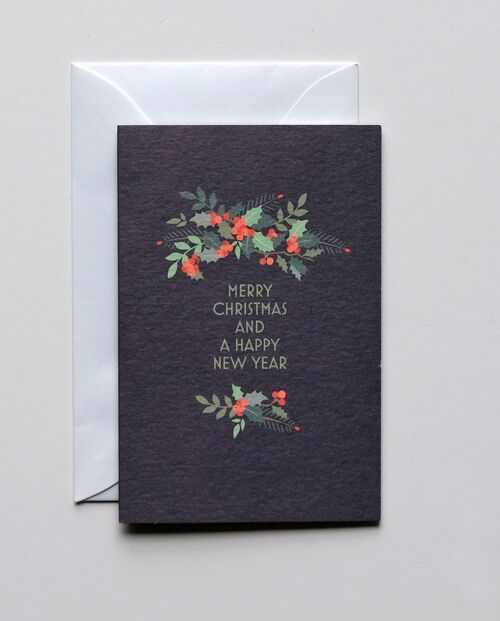 Kleine Weihnachtskarte Merry Christmas, mit Umschlag