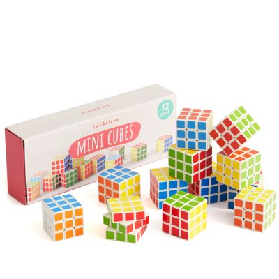 THE TWIDDLERS - 12 Mini Casse-Tête 3D Sphère Cube Pyramide - Idéal Sacs Fête Enfants Anniversaire