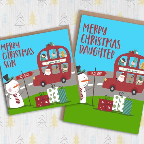 Child's Christmas card: Santa Tours