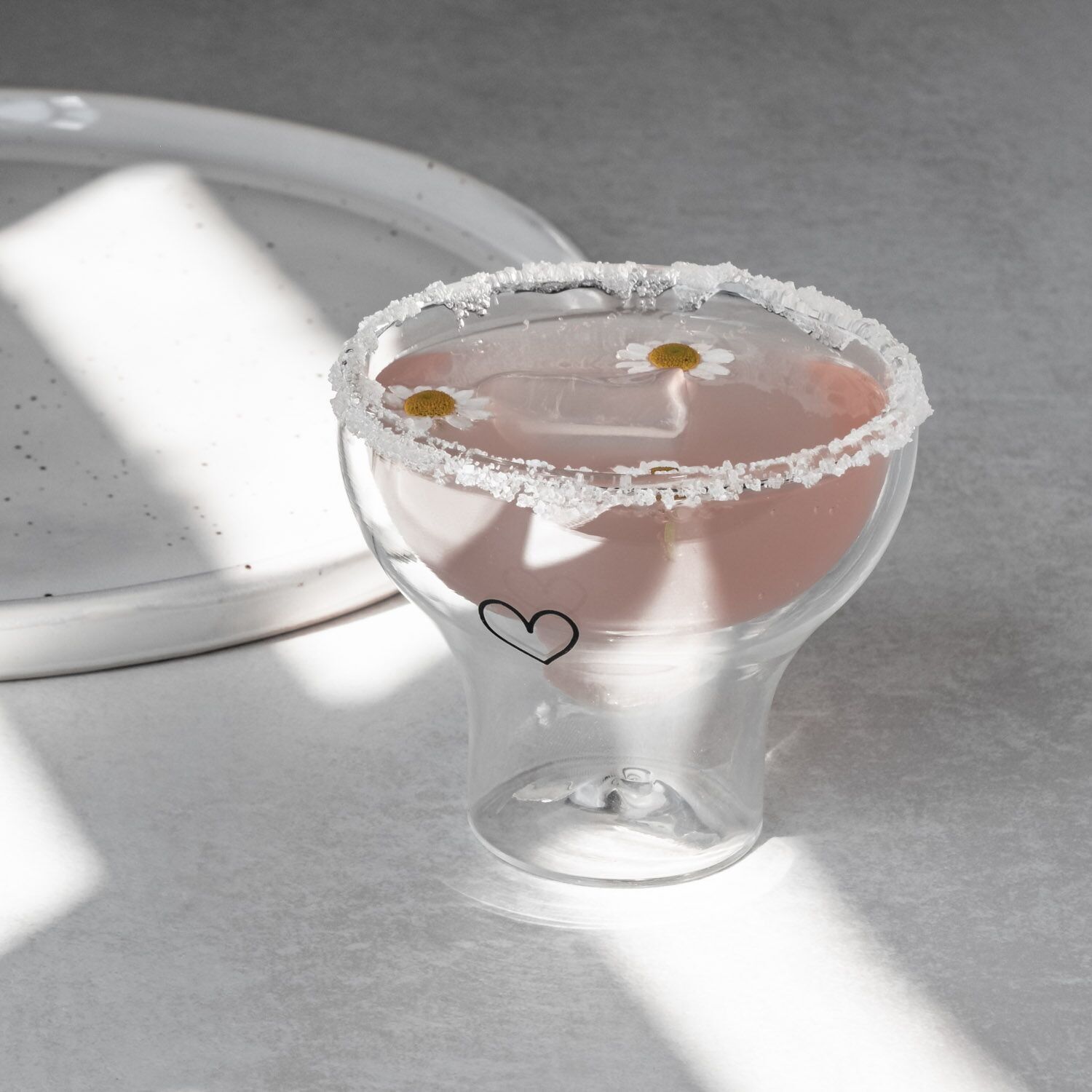 Doppelwandiges Glas Herz 100ml (VE = 6 Stk)