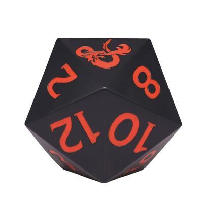 Alcancía de dados de 20 caras Dragones y mazmorras 20 cm