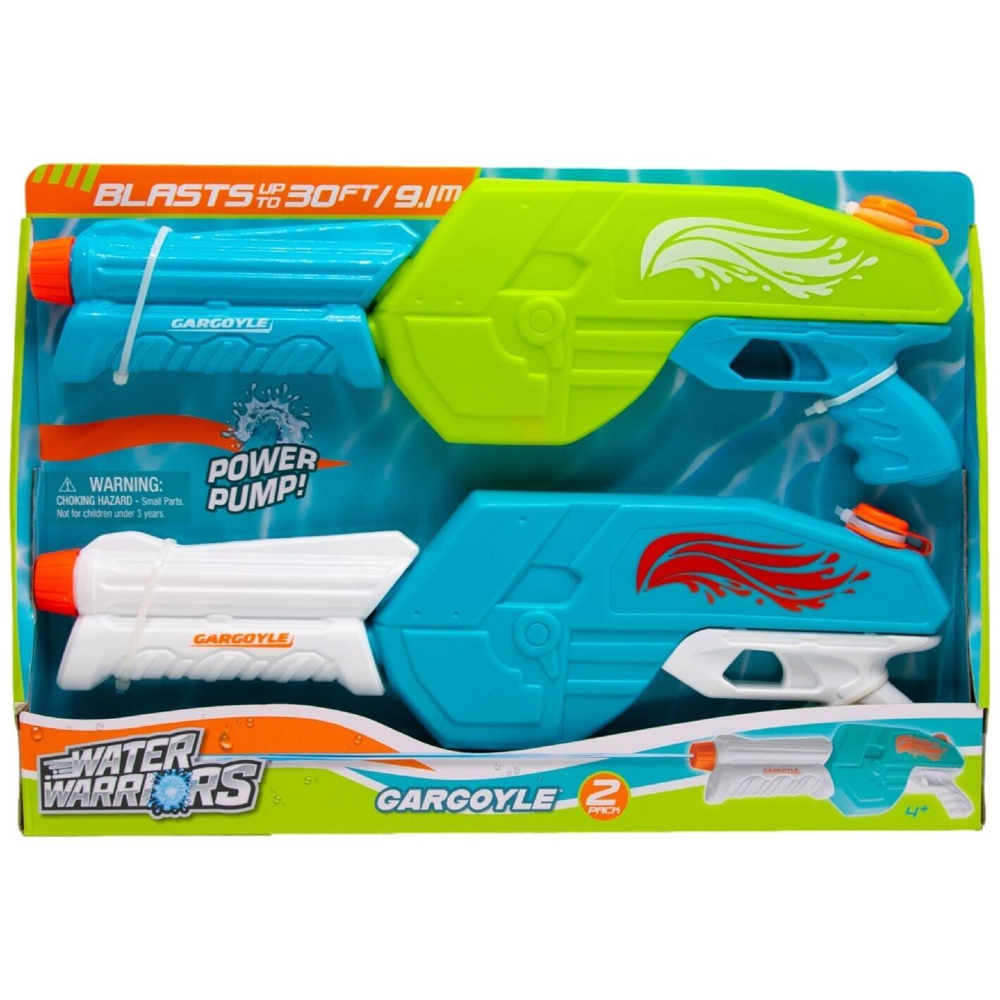 Pistole ad acqua Gargoyle Confezione da 2 Guerrieri dell'acqua