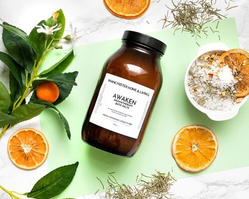 Awaken Citrus & Herb Bath Salts Jar