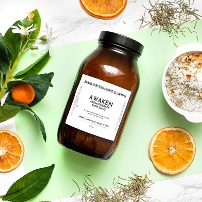 Awaken Citrus & Herb Bath Salts Jar