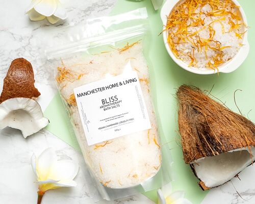 Bliss Frangipani & Coconut Bath Salts Pouch