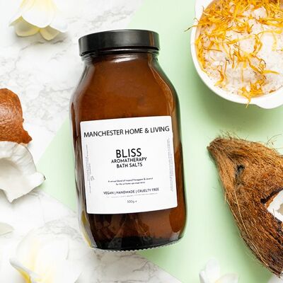 Bliss Frangipani & Coconut Bath Salts Jar