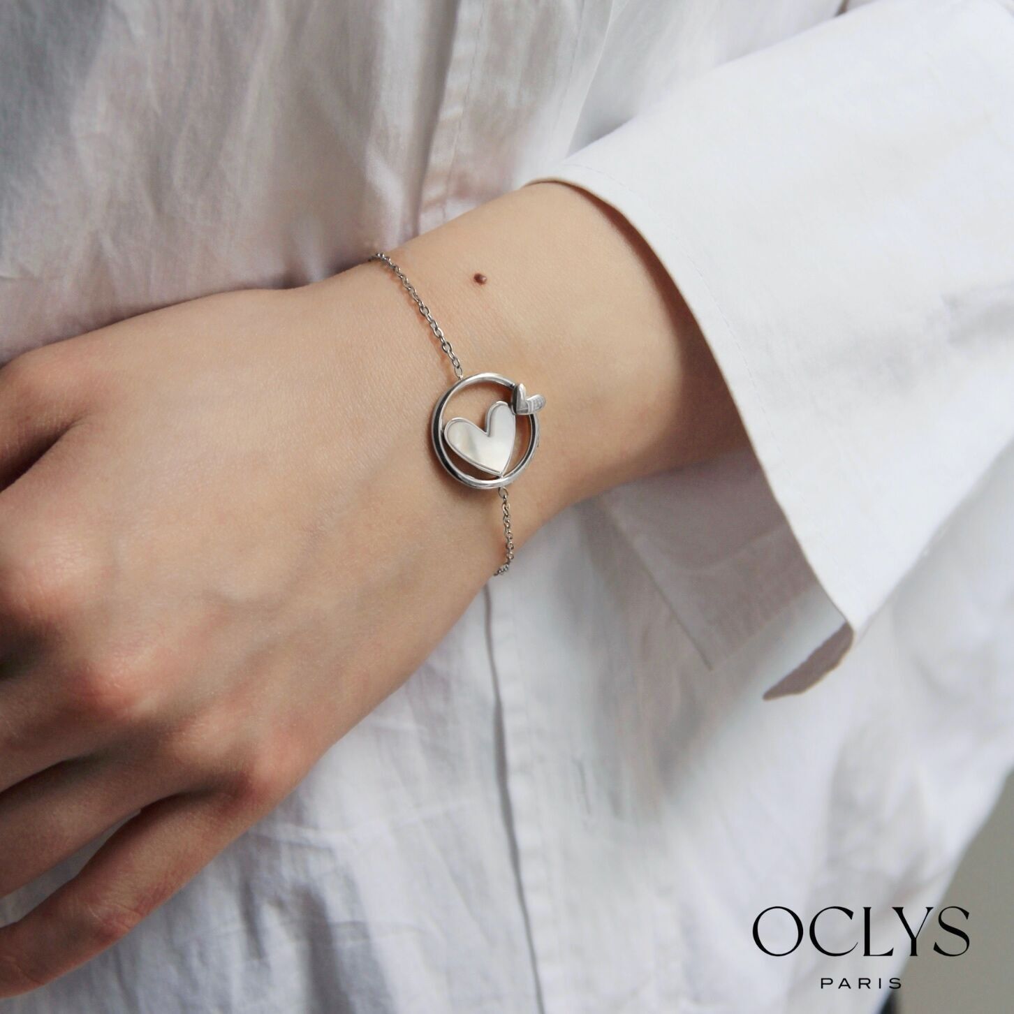 Bracelet cercle cœur acier inoxydable Vitaly