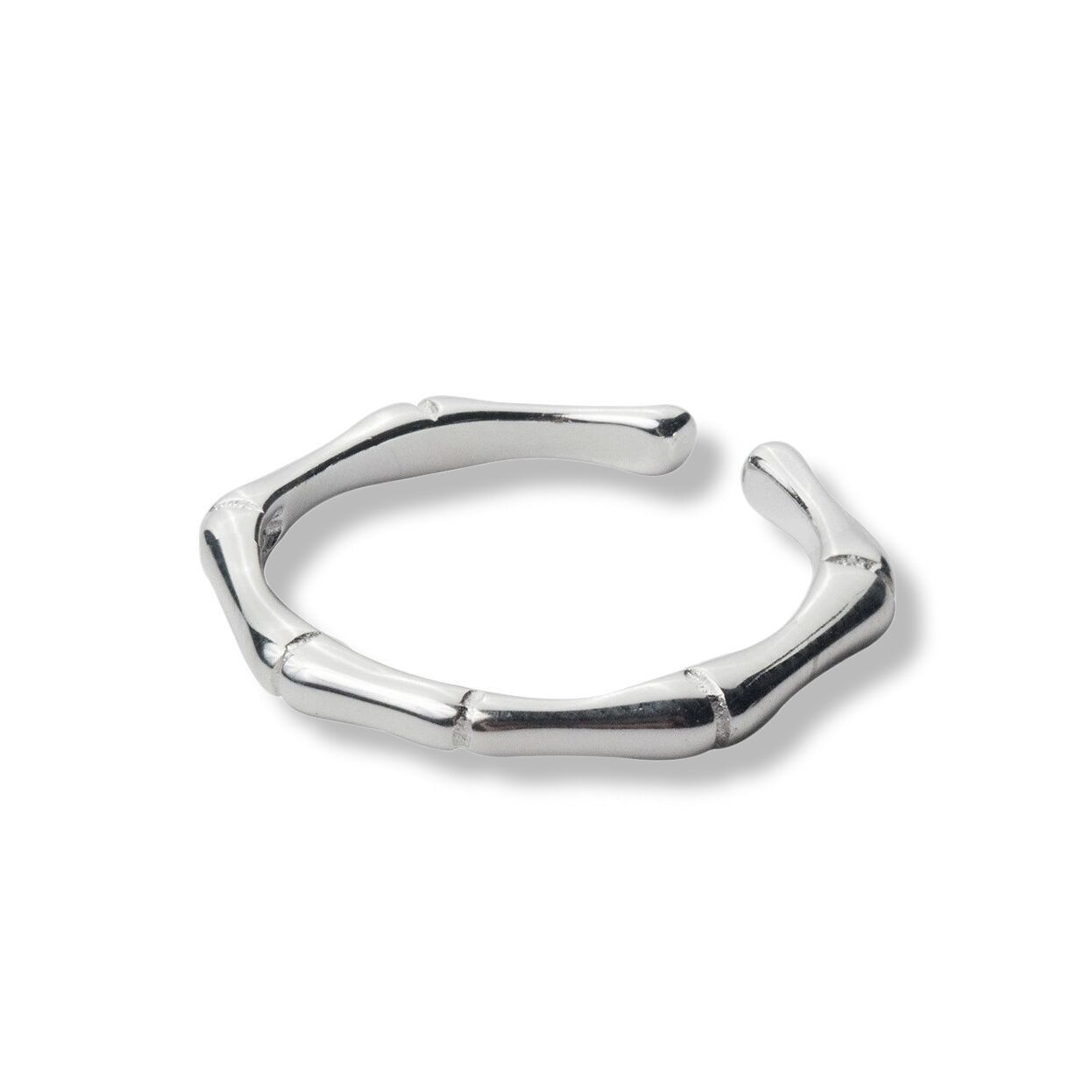 Silberner Bambusring