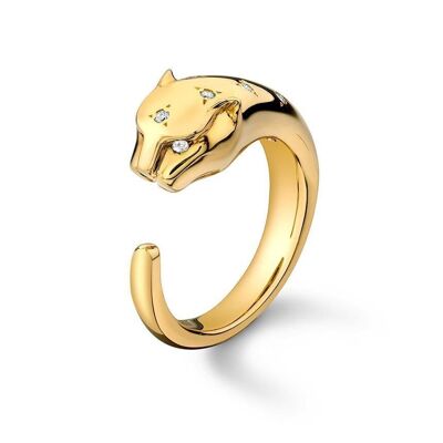 Anello aperto leopardo