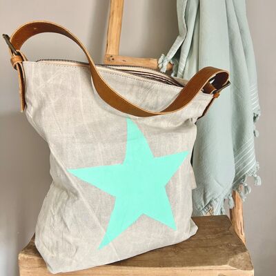 BuckleBag star summer blue (canvas) NEW