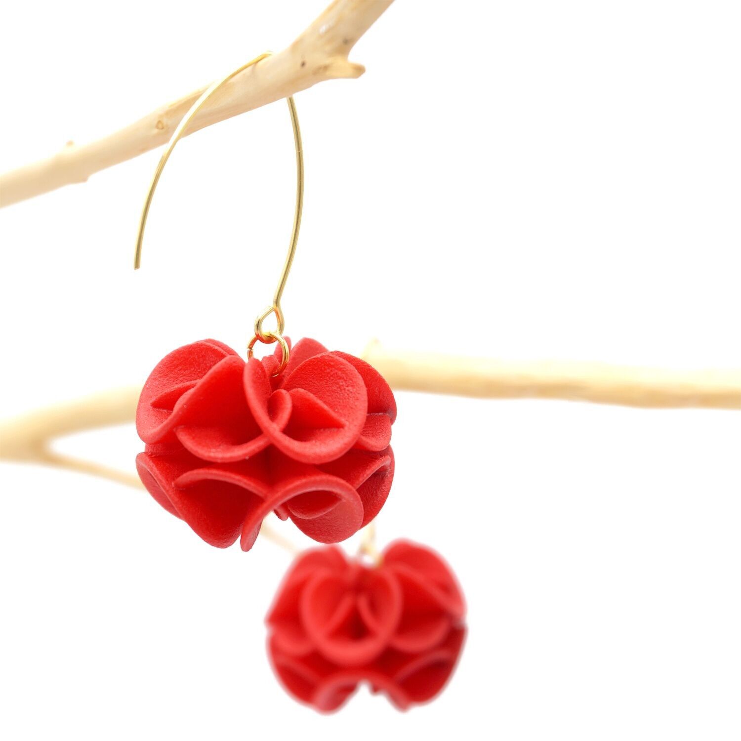 RED SAND ROSE EARRING