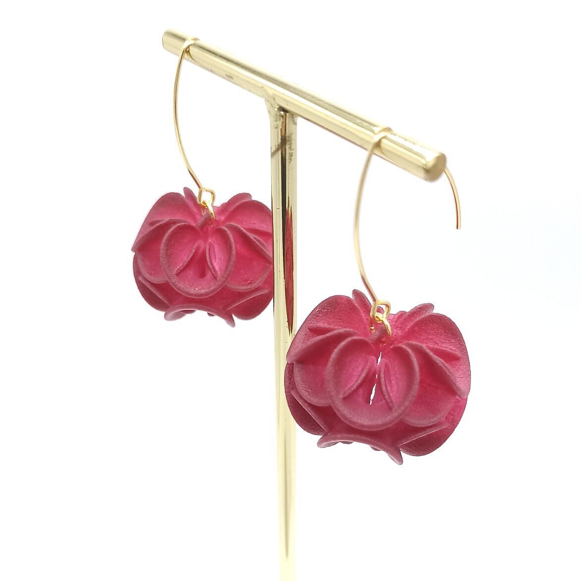 FUCHSIA-SAND-ROSE-OHRRING