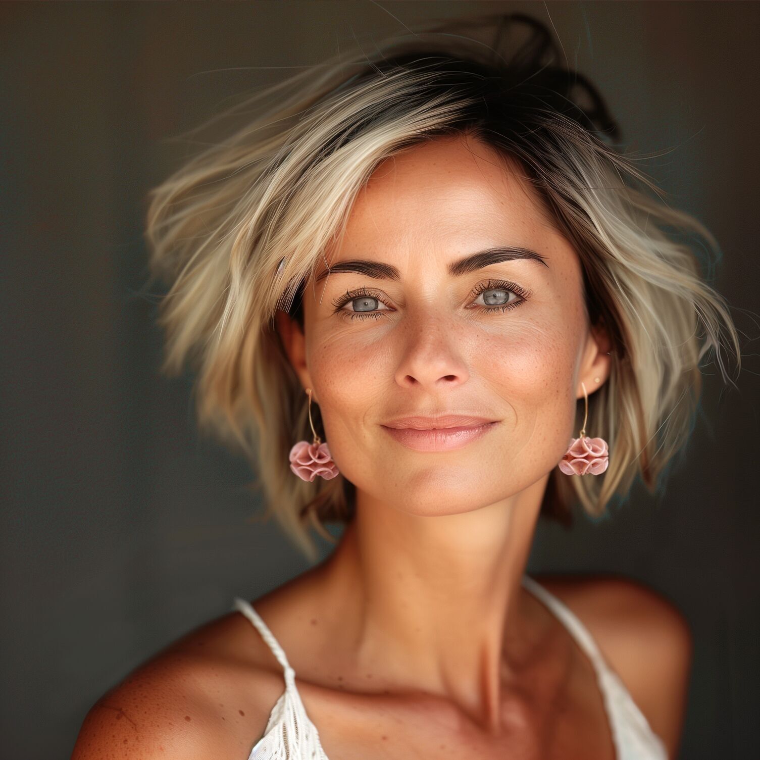 NACKTER SANDROSE-OHRRING