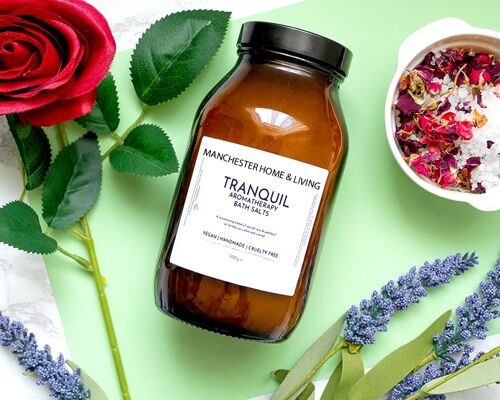 Tranquil Rose & Patchouli Bath Salt Jar