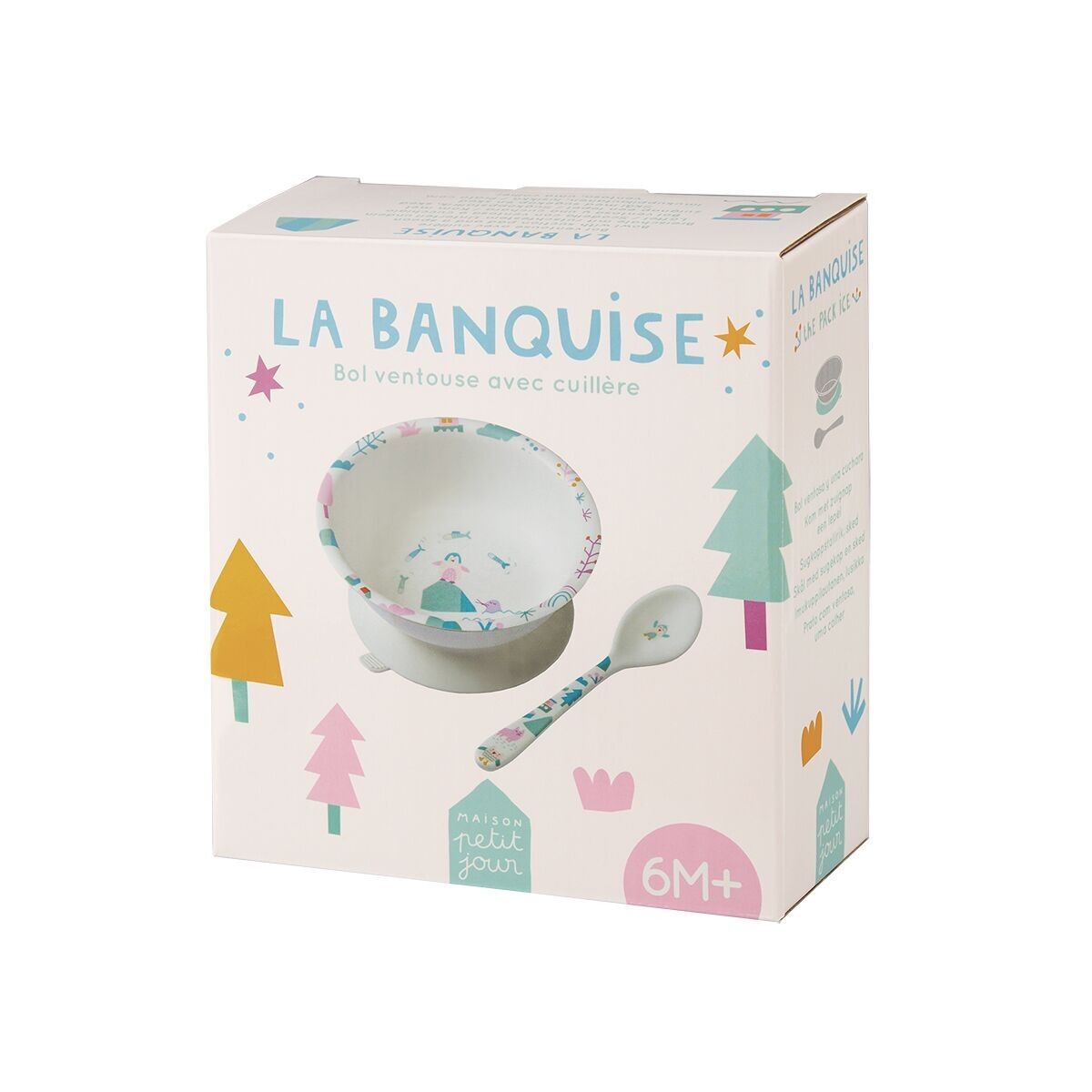 BOL VENTOUSE AVEC CUILLÈRE LA BANQUISE