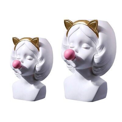 Vase - Bubble Gum Girl - Set - Home Decor - Figurine