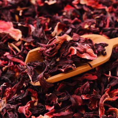 WHOLE DRIED RED HIBISCUS FLOWERS - 1KG - ORGANIC