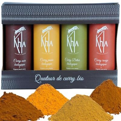 Cuarteto de curry (curry amarillo, negro, detox y rojo - 4x100g) - CCUR400