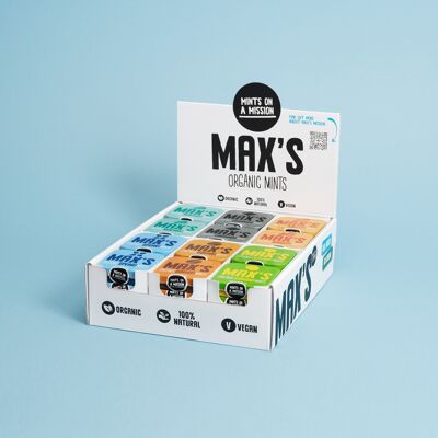 Max's Organic Mints - Caja combinada de 35gr