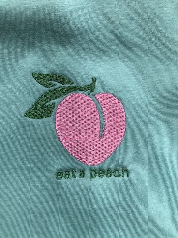 Eat a Peach - Sweat à capuche - Bleu sarcelle 3